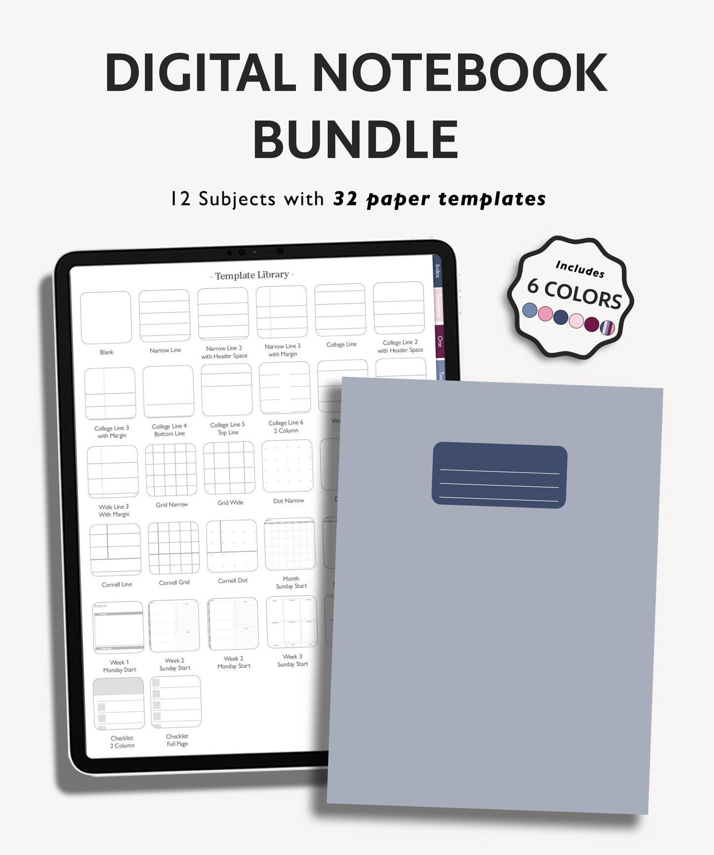 12 Subject Notebook Bundle | 6 Notebooks