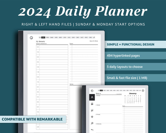 2024 Daily Planner | for reMarkable
