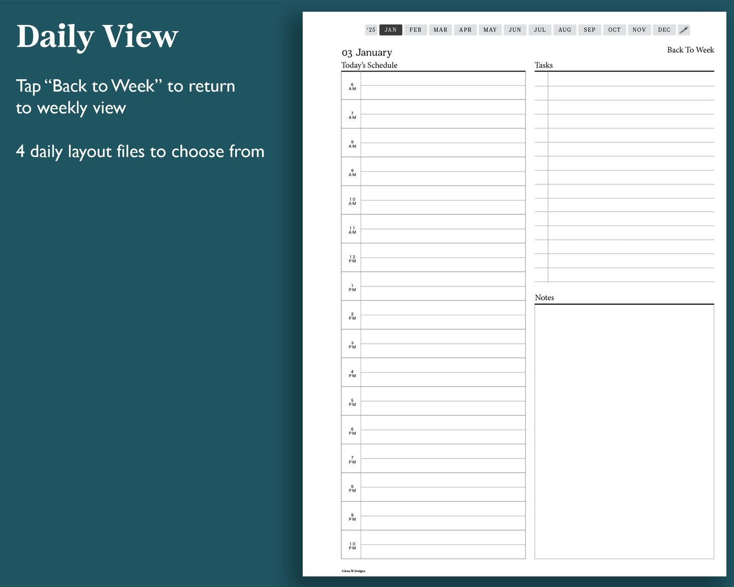 2025 Daily Planner | for reMarkable