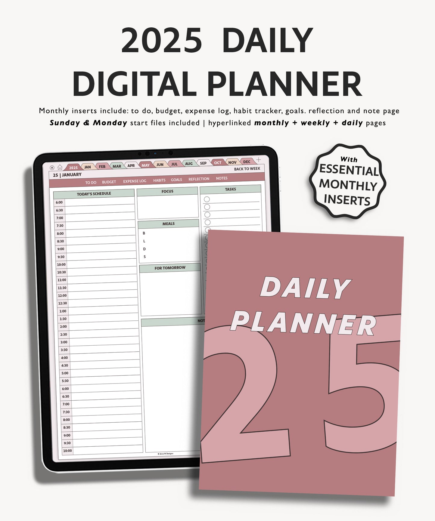 2025 Daily Planner | Essentials