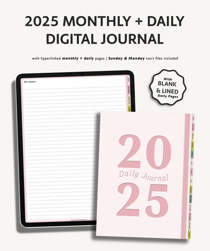 2025 Daily Journal | Minimal Modern Simple Diary