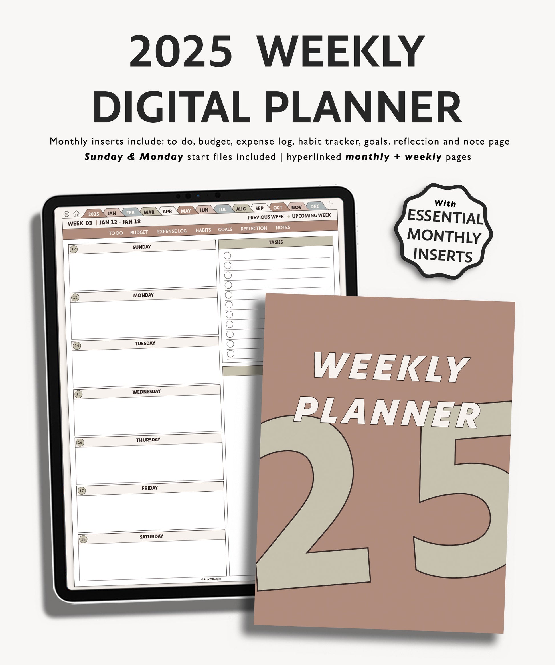 2025 Weekly Planner | Essentials – Jena W Designs 2025-weekly-planner-essentials-jena-w-designs