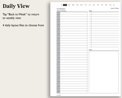 2025 Daily Planner | for reMarkable Paper Pro