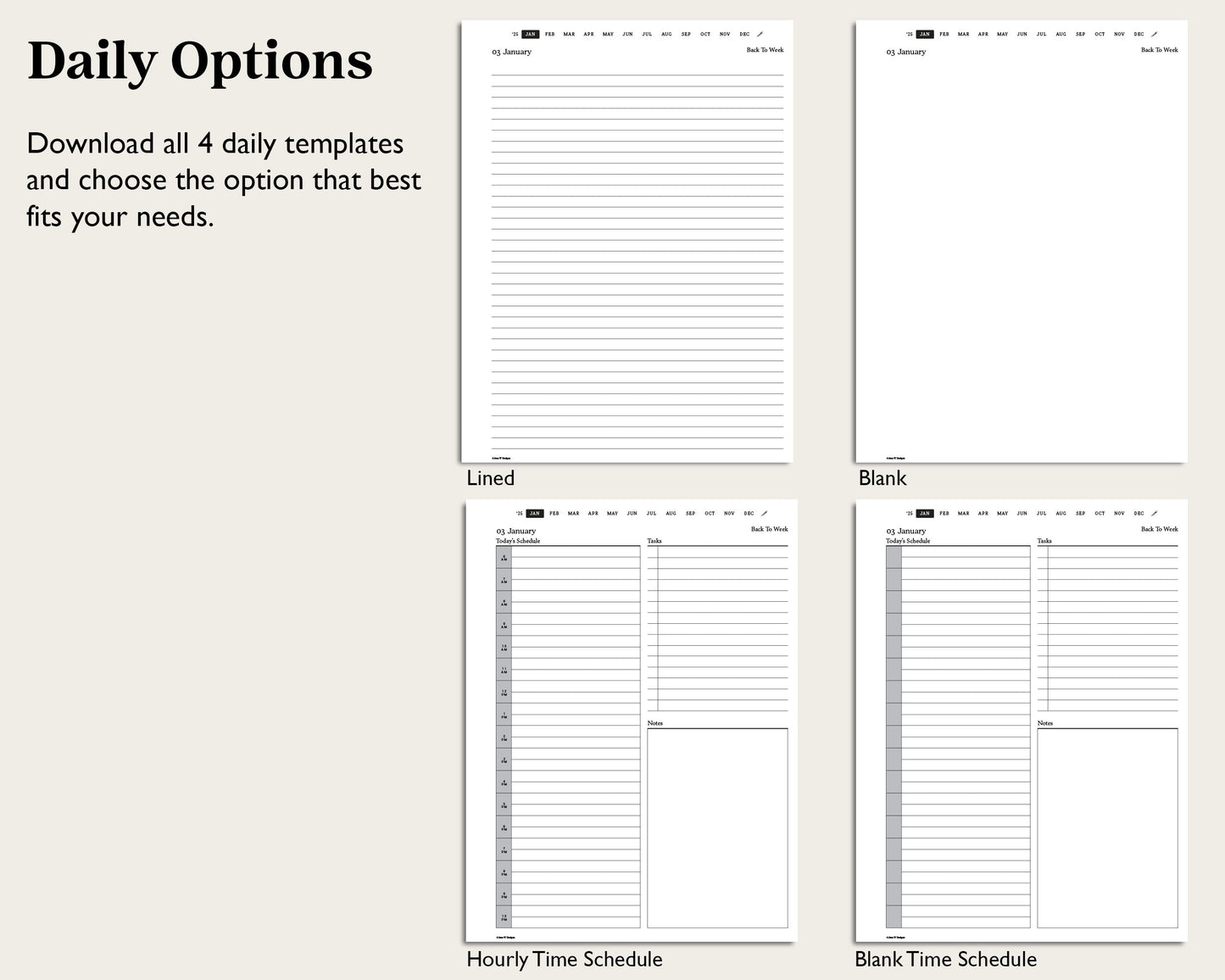 2025 Daily Planner | for reMarkable Paper Pro