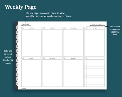 2025 Weekly Planner with To Do Lists | Landscape Planner for reMarkable