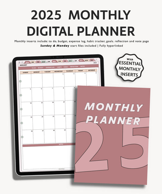 2025 Monthly Planner | Essentials