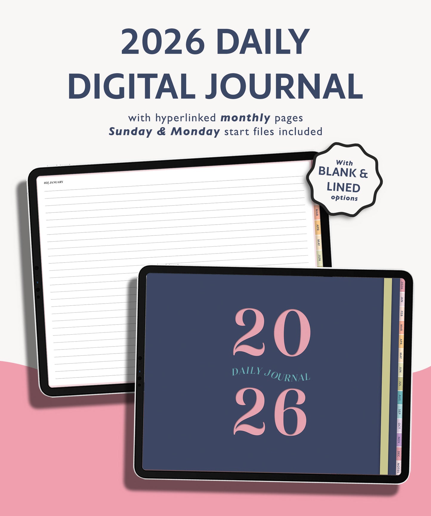 2026 Daily Journal | Landscape Journal for GoodNotes