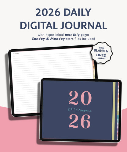 2026 Daily Journal | Landscape Journal for GoodNotes