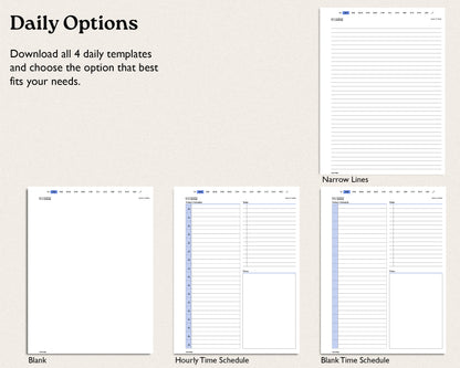 2026 Daily Digital Planner for reMarkable Paper Pro — Minimalist, Hyperlinked & Dated PDF