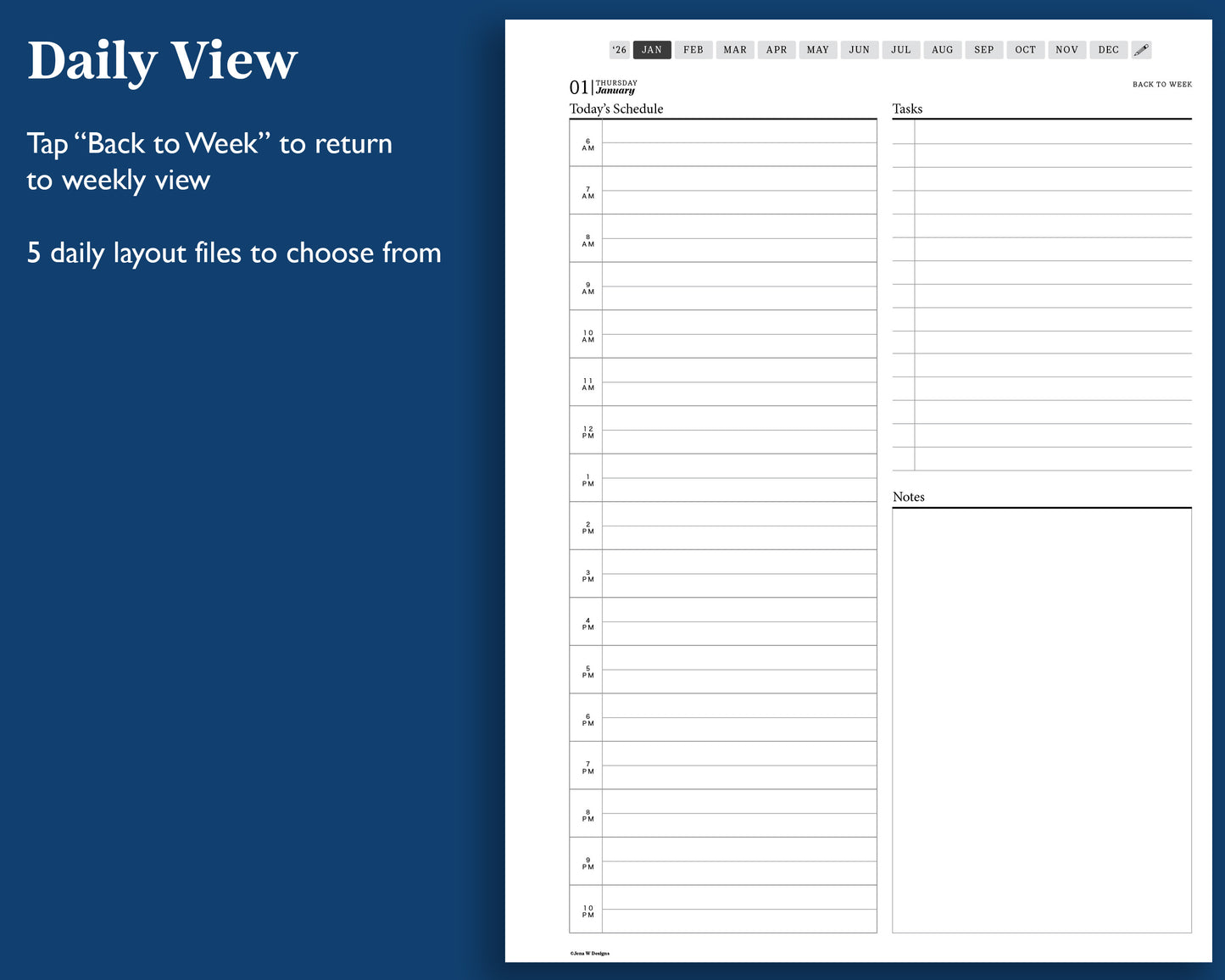 2026 Daily Digital Planner | for Supernote