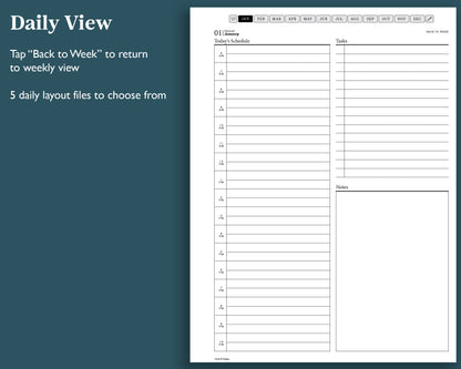 2027 Daily Planner | for reMarkable, Paper Pure, Paper Pro