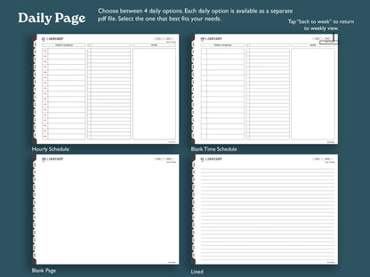 2027 Daily Planner | Landscape Planner for reMarkable 2, Paper Pro, & Paper Pure