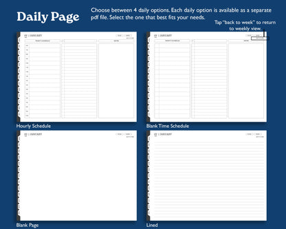 2026 Daily Digital Planner | Landscape Planner for Supernote