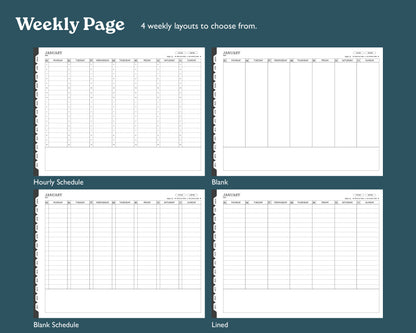 2026 Hourly Weekly Planner | Landscape Planner for reMarkable 2