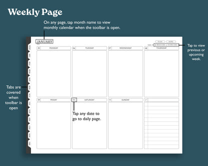 2026 Daily Planner | Landscape Planner for reMarkable 2