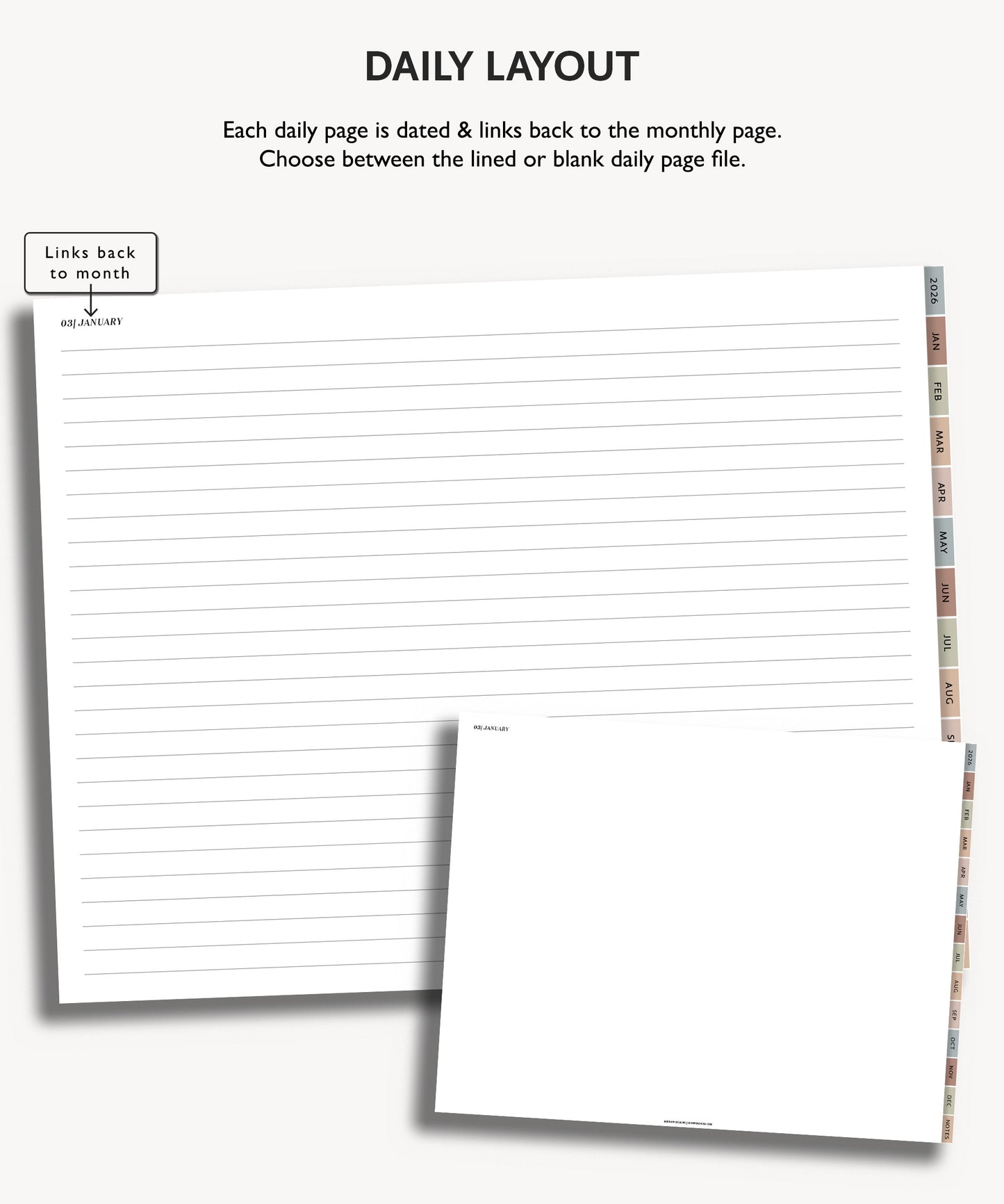 2026 Daily Journal | Landscape Journal for GoodNotes