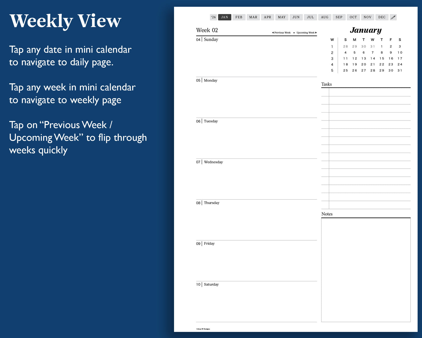 2026 Daily Digital Planner | for Supernote