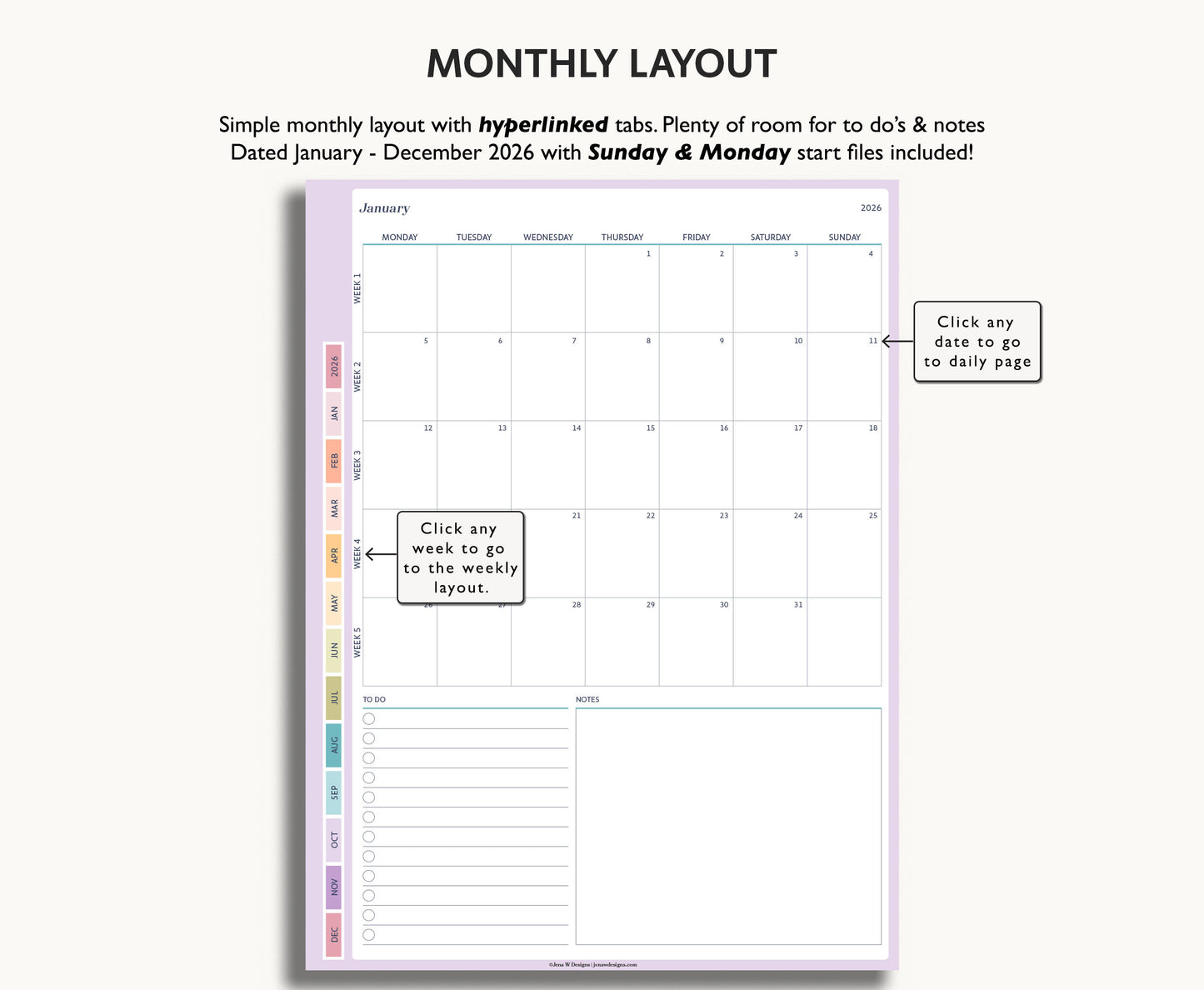 2026 Daily Planner | for Kindle Scribe Colorsoft