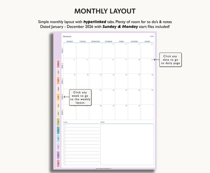 2026 Daily Planner | for Kindle Scribe Colorsoft