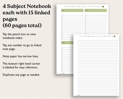 2026 Weekly Digital Planner for reMarkable Paper Pro – Minimalist Hyperlinked PDF Agenda & Digital Notebook | Sunday or Monday Start, 5 Colors