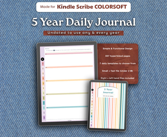 5 Year Daily Journal | for Kindle Scribe Colorsoft