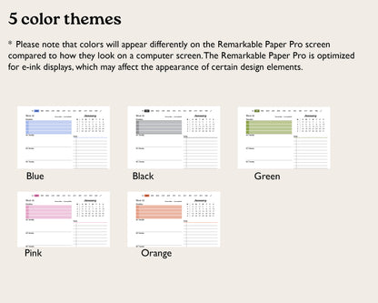 2026 Daily Digital Planner for reMarkable Paper Pro — Minimalist, Hyperlinked & Dated PDF