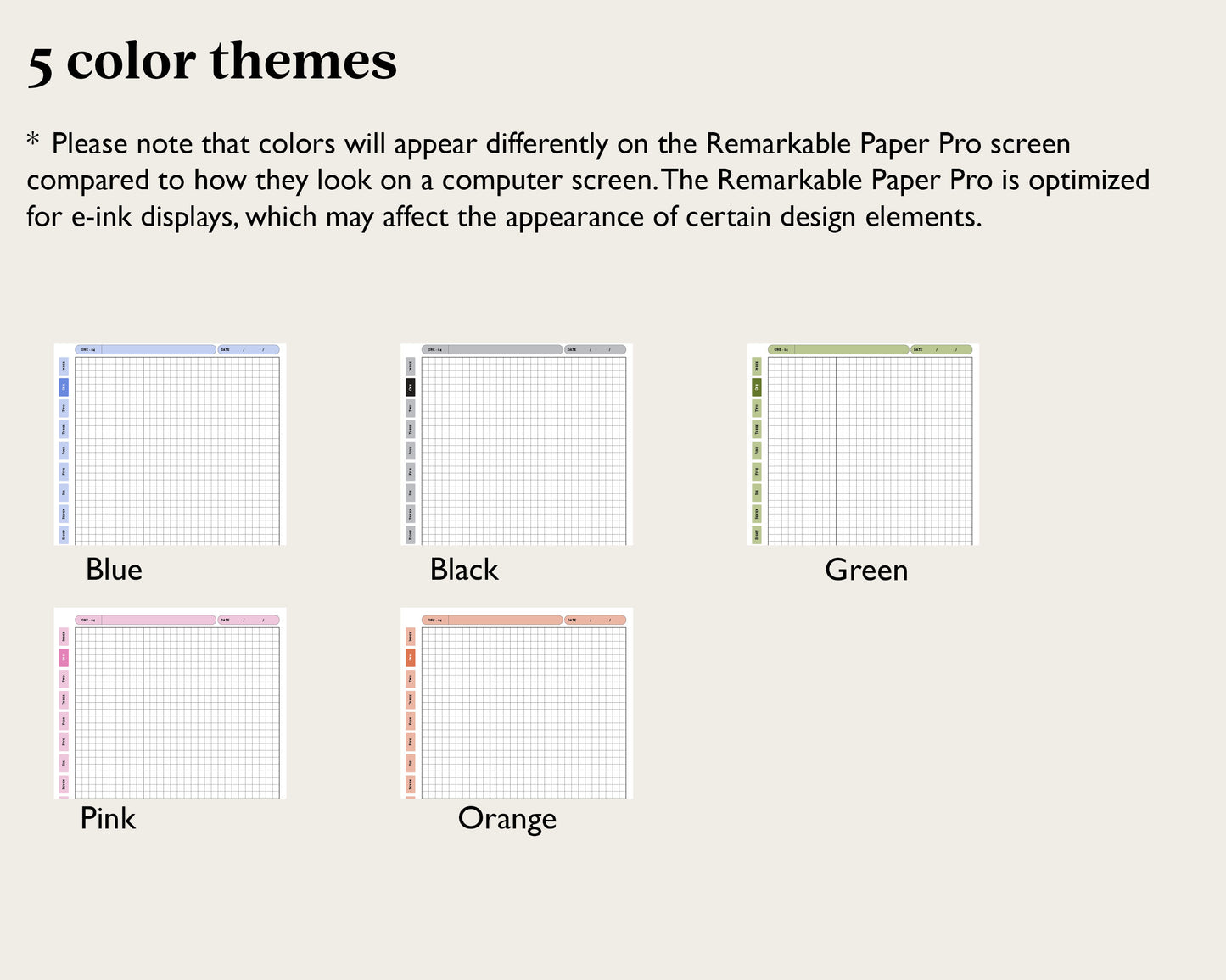 12 Section Cornell Notebook | for reMarkable Paper Pro