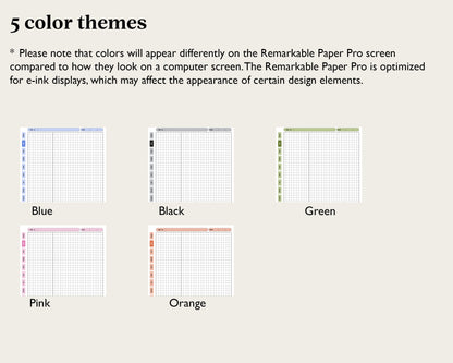 12 Section Cornell Notebook | for reMarkable Paper Pro