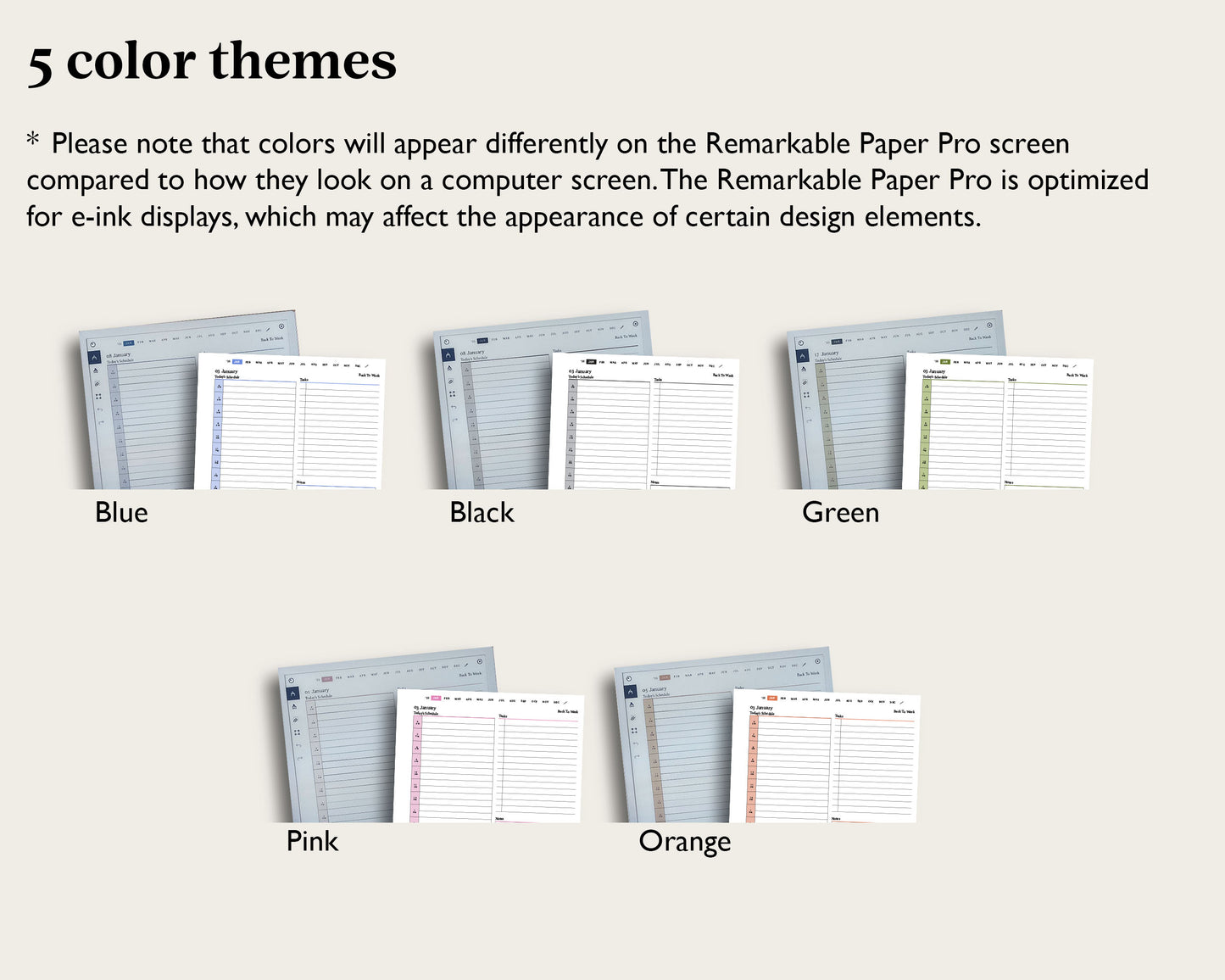 2025 Daily Planner | for reMarkable Paper Pro