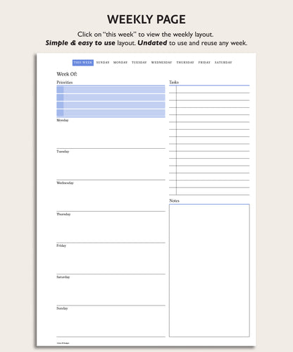 Free One Week Daily Planner | For reMarkable Paper Pro | Device Compatibility Tester