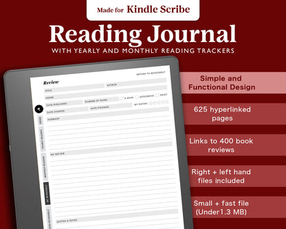 Reading Journal | for Kindle Scribe