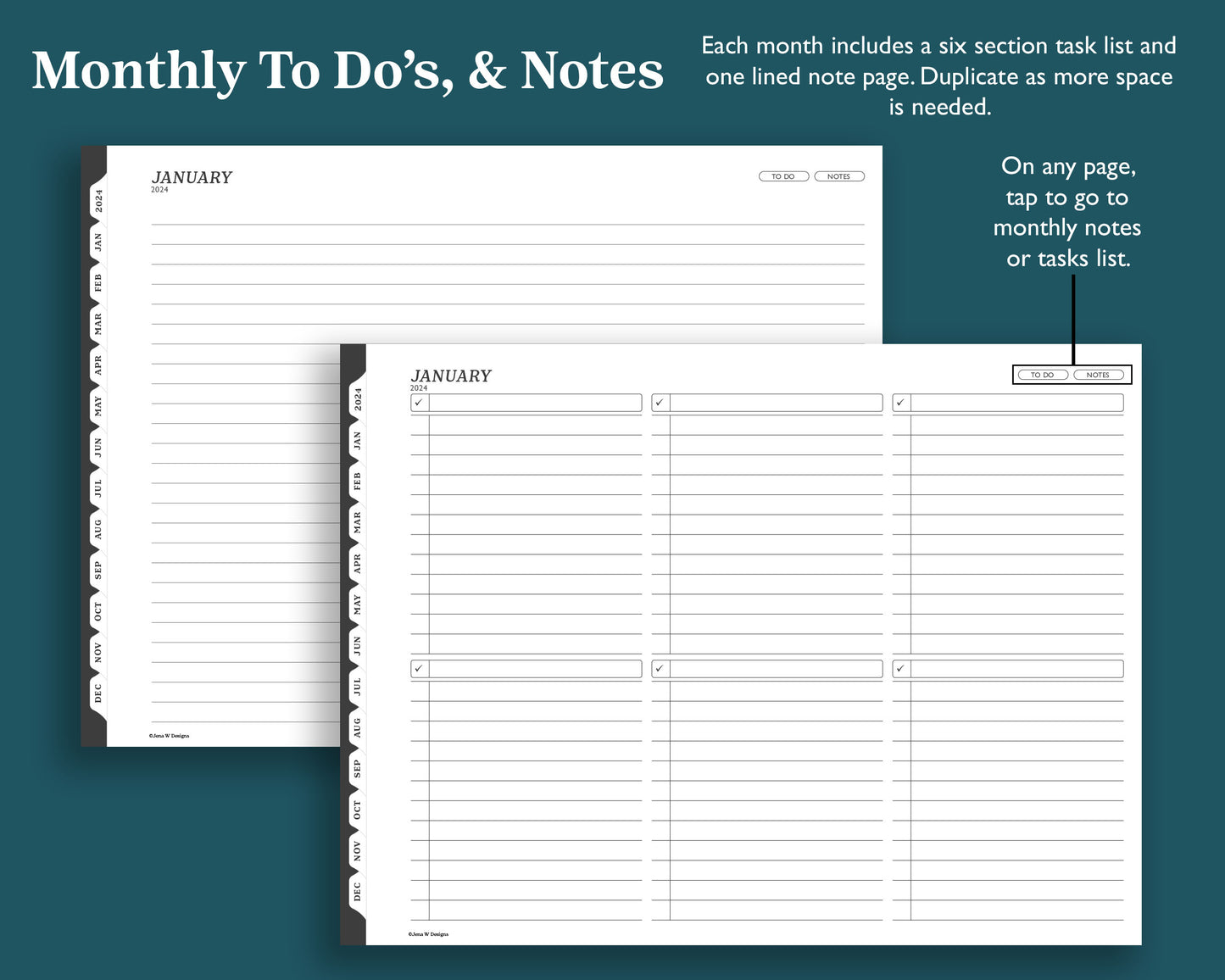 2024 Weekly Planner with To Do Lists | Landscape Planner for e-ink Devices