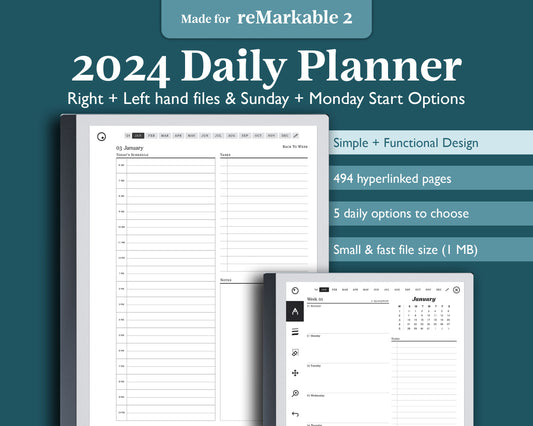 2024 Daily Planner | for reMarkable