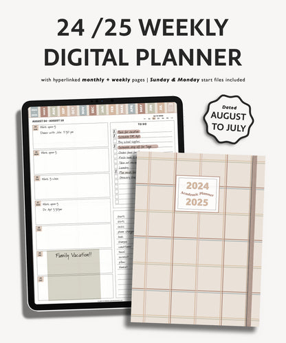 2024 - 2025 Mid Year Student Planner - Playful Academic Collection