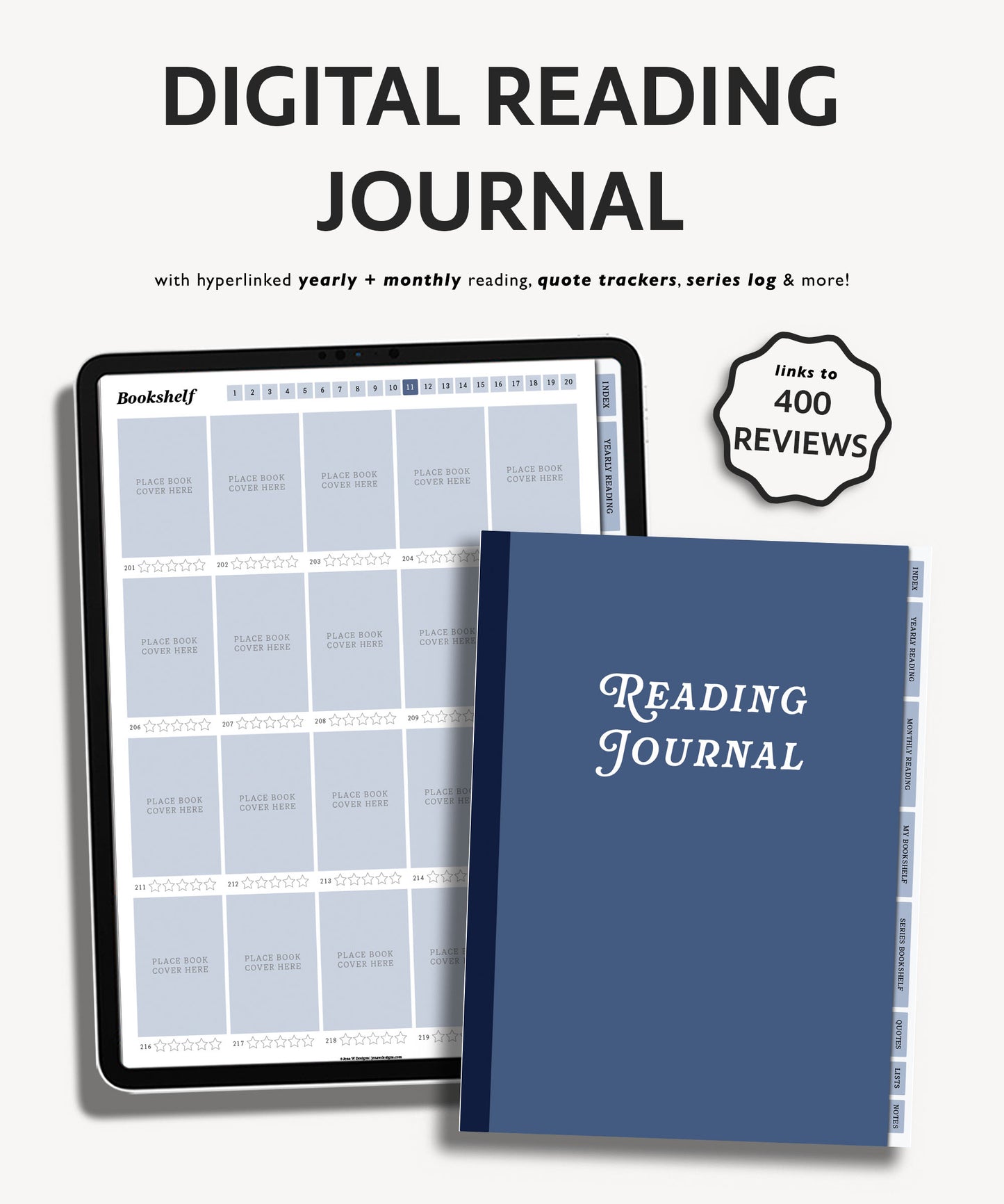 Digital Reading Journal | Reading Journal Template