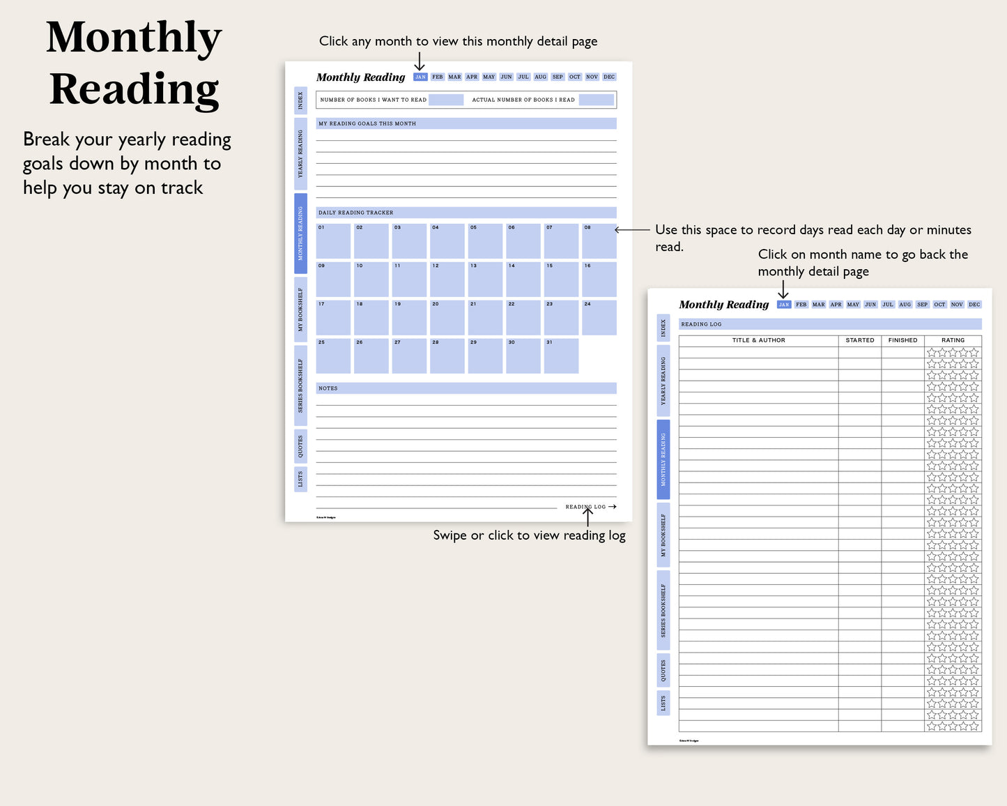 Reading Journal | for reMarkable Paper Pro