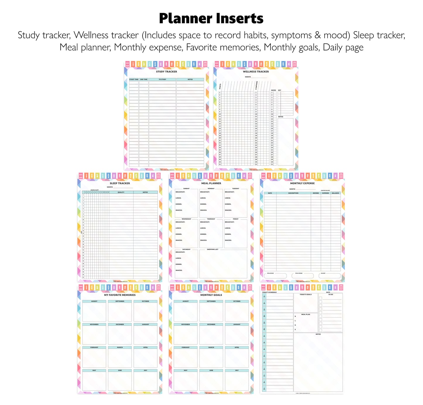 2025 - 2026 Mid Year Student Planner - Playful Academic Collection