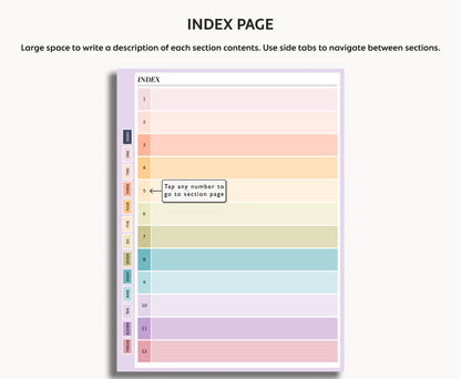 12 Section Notebook | for Kindle Scribe Colorsoft
