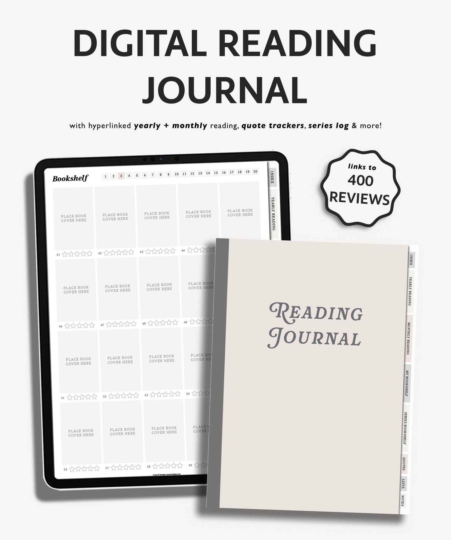 Digital Reading Journal | Reading Journal Template