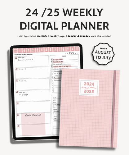 2024 - 2025 Mid Year Student Planner - Playful Academic Collection