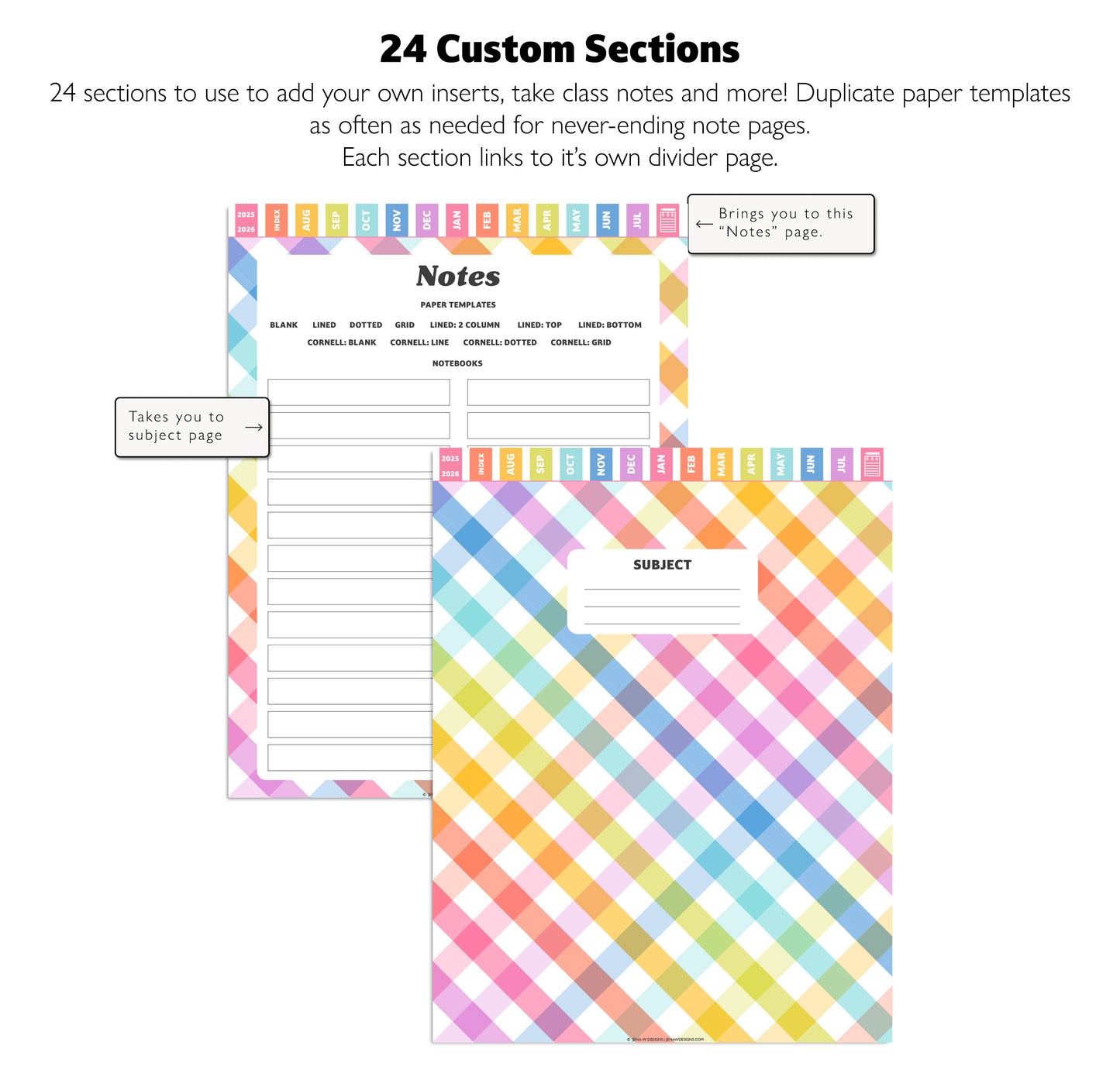 2025 - 2026 Mid Year Student Planner - Playful Academic Collection