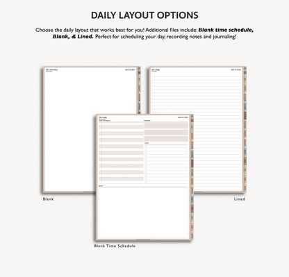 2025 2026 Mid Year Daily Planner | Minimal Modern Simple Agenda