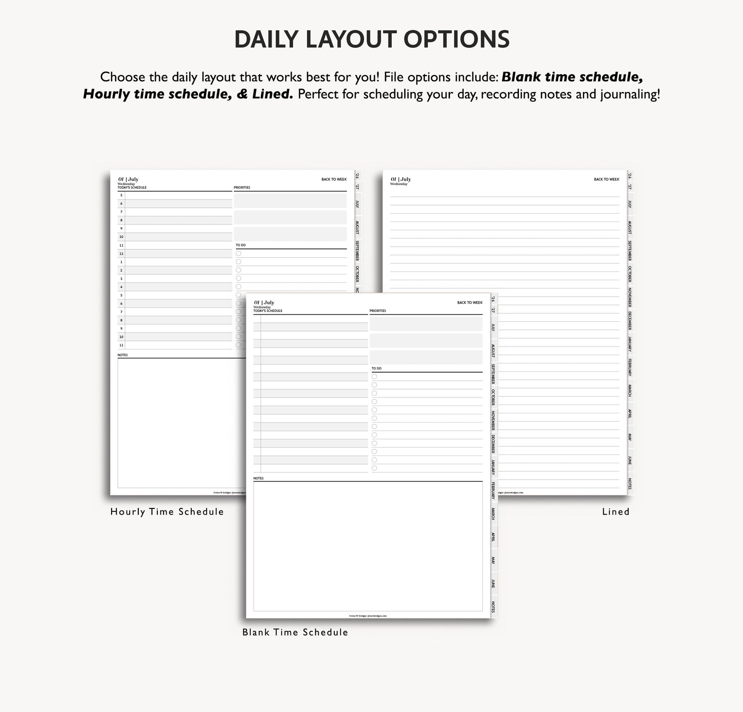 2026 2027 Mid Year Weekly Planner | Minimal Modern Simple Agenda