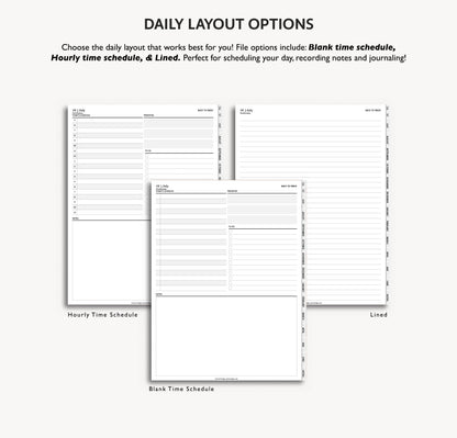 2026 2027 Mid Year Weekly Planner | Minimal Modern Simple Agenda