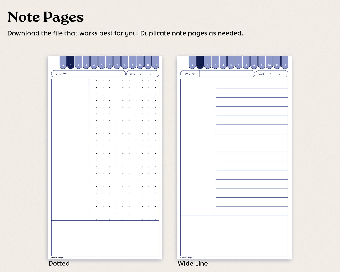 12 Subject Cornell Notebook | for reMarkable Paper Pro Move