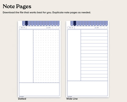 12 Subject Cornell Notebook | for reMarkable Paper Pro Move
