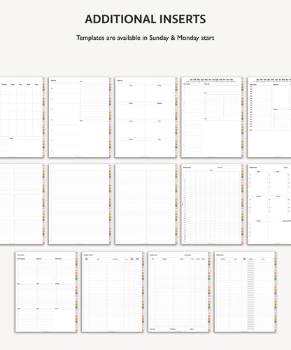 A to Z Tab Notebook | Multiple Paper & Planning Templates | Minimal Collection