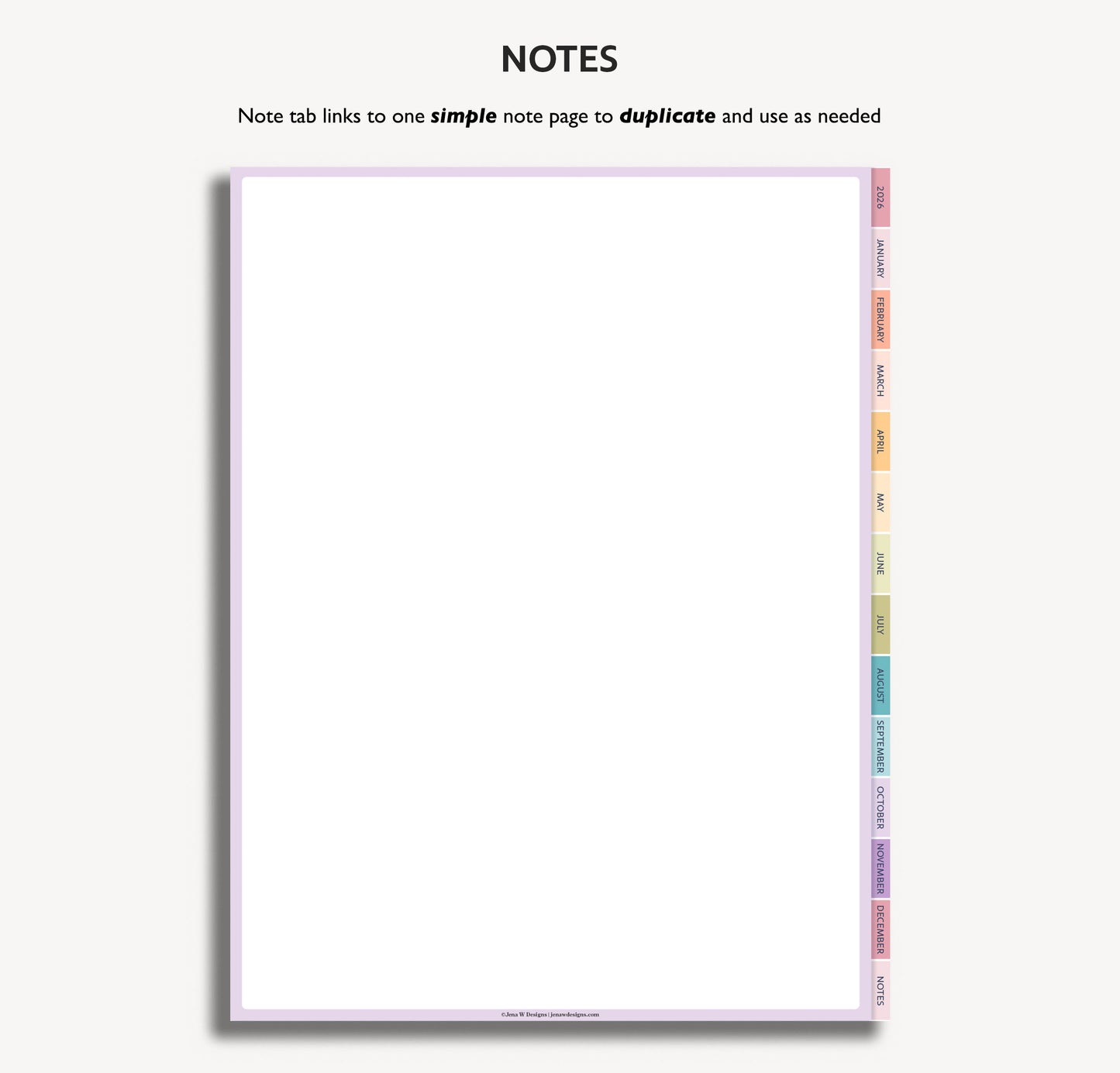 2026 Daily Journal | Minimal Modern Simple Diary