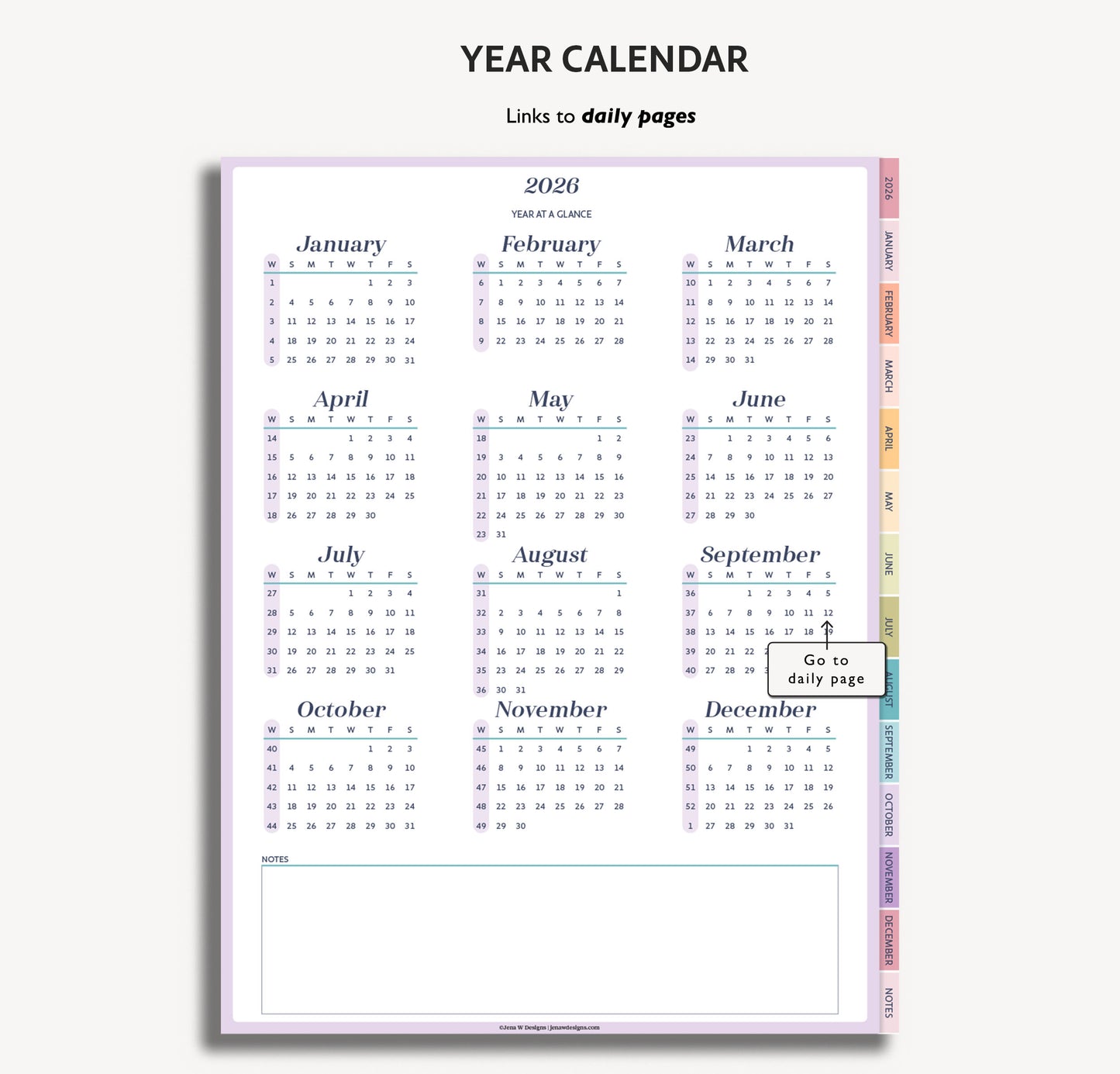 2026 Daily Journal | Minimal Modern Simple Diary