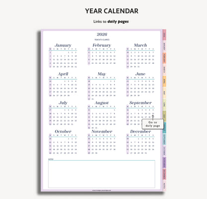 2026 Daily Journal | Minimal Modern Simple Diary